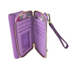 Vera Bradley Women's Leather Wristlet  Lilac NWT